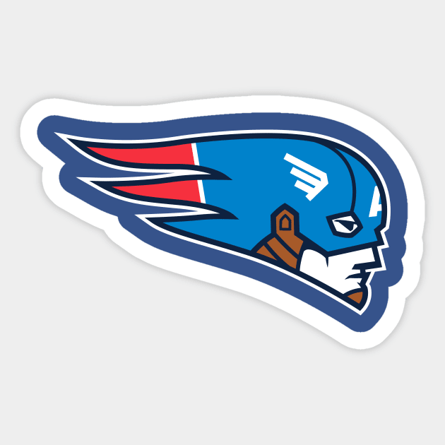 Captain Patriot Sticker by krisren28